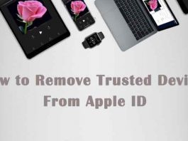 how to remove trusted device from apple id